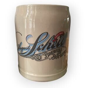 Vintage set of 2 1996 August Schell Brewers & Bottlers Beer Mug .35 Liter Rastal